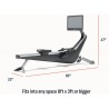 Máquina de remo fitness profesional con pantalla giratoria HD inmersiva de 22 pulgadas