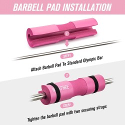 Juego de 9 almohadillas para pesas para sentadillas, empujes de cadera, estocadas, día de piernas