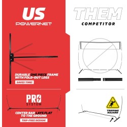 equipo de práctica de voleibol en interiores y exteriores marca PowerNet Red