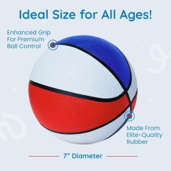 Botabee Juego de 5 mini pelotas de baloncesto | Ideal para juegos de arcade o deporte