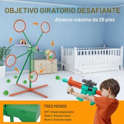 Juego deportivo y al aire libre con objetivo de disparo en movimiento y 2 pistolas de juguete