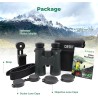 Binocular Gosky Prismáticos HD para adultos con adaptador de teléfono