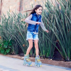 Nattork Patines de ruedas tamaño mediano | Con 4 tamaños ajustables