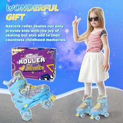 Nattork Patines de ruedas tamaño mediano | Con 4 tamaños ajustables