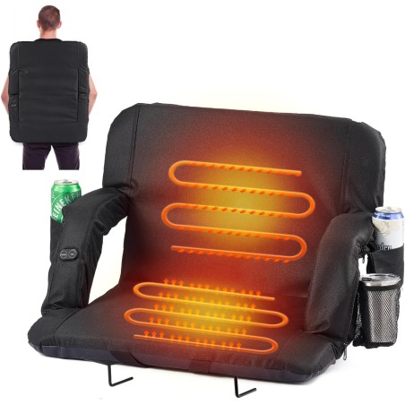 Asientos de estadio con calefacción de 21 pulgadas para gradas con soporte trasero