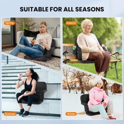 Asientos de estadio con calefacción de 21 pulgadas para gradas con soporte trasero