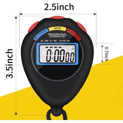 Paquete de 6 cronómetros electrónicos digitales multifuncionales deportivos