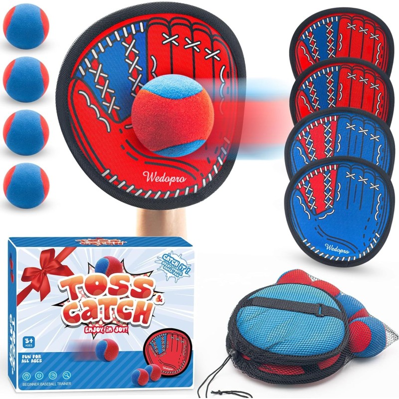 Juego de pelota para tirar y atrapar, guantes de béisbol para niños pequeños