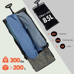 Carro plegable con portón trasero marca Overmont