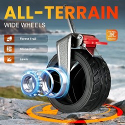 Carro plegable con portón trasero marca Overmont