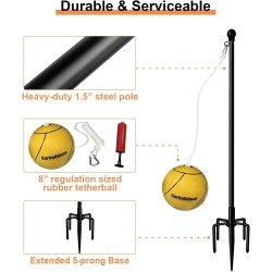 Juego de pelota y cuerda para patio trasero al aire libre marca Garbuildman