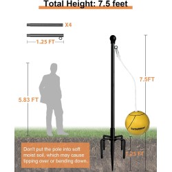 Juego de pelota y cuerda para patio trasero al aire libre marca Garbuildman