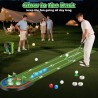 Alfombrilla de golf | Con luces LED, Palos y pelotas de golf incluidos