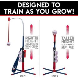 Franklin Sports Grow-with-Me Juego de bateo de béisbol, sóftbol y teeball para jóvenes y niños pequeños