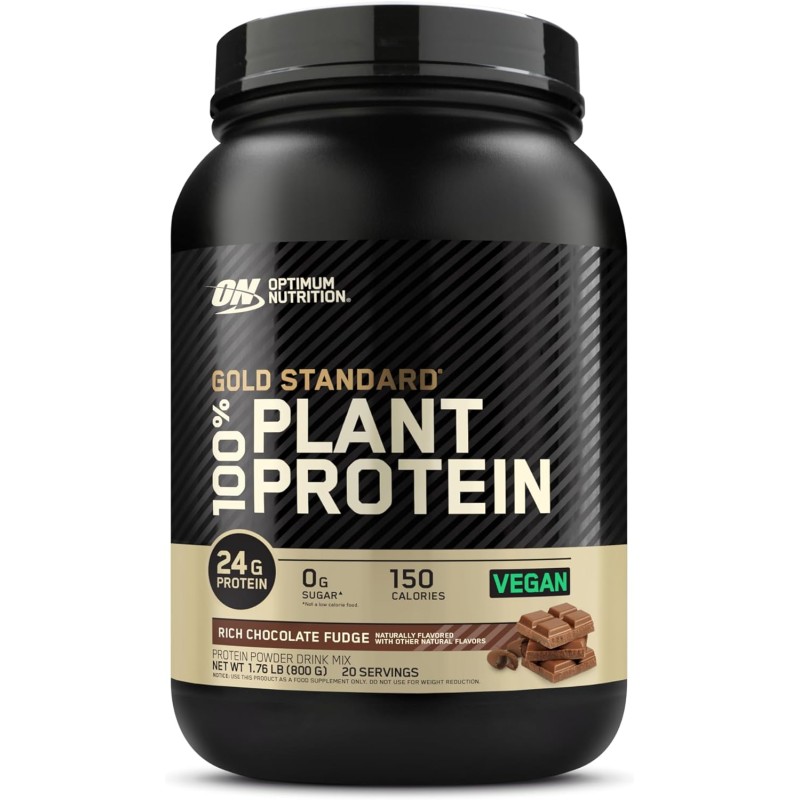 Optimum Nutrition Gold Standard - Proteína en polvo 100 % a base de plantas, sin gluten, proteína vegana para apoyo muscular y