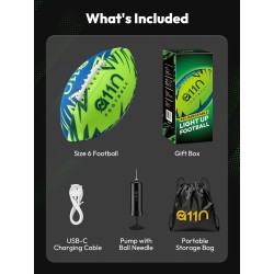 A11N SPORTS Rechargebale - Balón de fútbol iluminado | Se ilumina al impacto