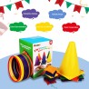 Set para niños marca Unanscre Combo de 31 piezas, 3 en 1 de juegos de carnaval al aire libre.