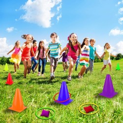 Set para niños marca Unanscre Combo de 31 piezas, 3 en 1 de juegos de carnaval al aire libre.