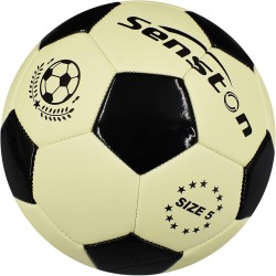 Senston Balón de fútbol que brilla en la oscuridad | Con cuero especial que brilla