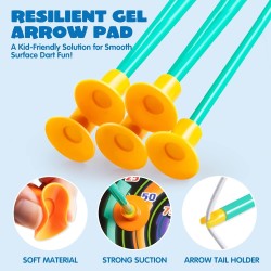 JOYIN Juego de arco y flecha para niños, juego de juguete de tiro con arco con luz LED