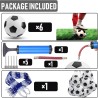 Paquete de 6 pelotas de fútbol | Con net de carga e inflador incluido