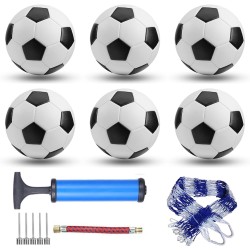 Paquete de 6 pelotas de fútbol | Con net de carga e inflador incluido