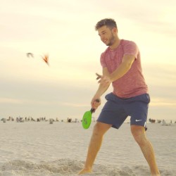 Jazzminton Juego de paleta Select | Juego de 4 raquetas de badminton con bolas incluidas