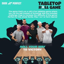 Juego de tres en raya adhesivo con pelota y juego de mesa marca Dude Perfect