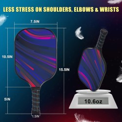 DULCE DOM Juego de 2/4 palas de pickleball | Echas de fibra de vidrio y con agarre antideslizante