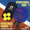 DULCE DOM Juego de 2/4 palas de pickleball | Echas de fibra de vidrio y con agarre antideslizante