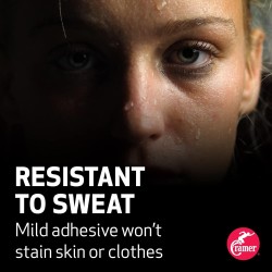 Base adhesiva firme para fijar la ropa de gimnasia marca Cramer