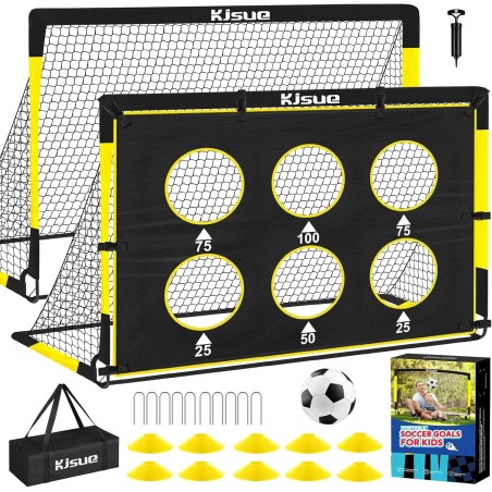Juego de portería de fútbol | Con accesorios de practica de punteria y balon incluidos