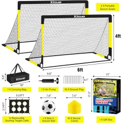 Juego de portería de fútbol | Con accesorios de practica de punteria y balon incluidos