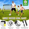 Juego de portería de fútbol | Con accesorios de practica de punteria y balon incluidos