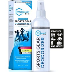 Limpiador y eliminador de olores para equipamiento deportivo 2 en 1