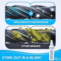 Limpiador y eliminador de olores para equipamiento deportivo 2 en 1