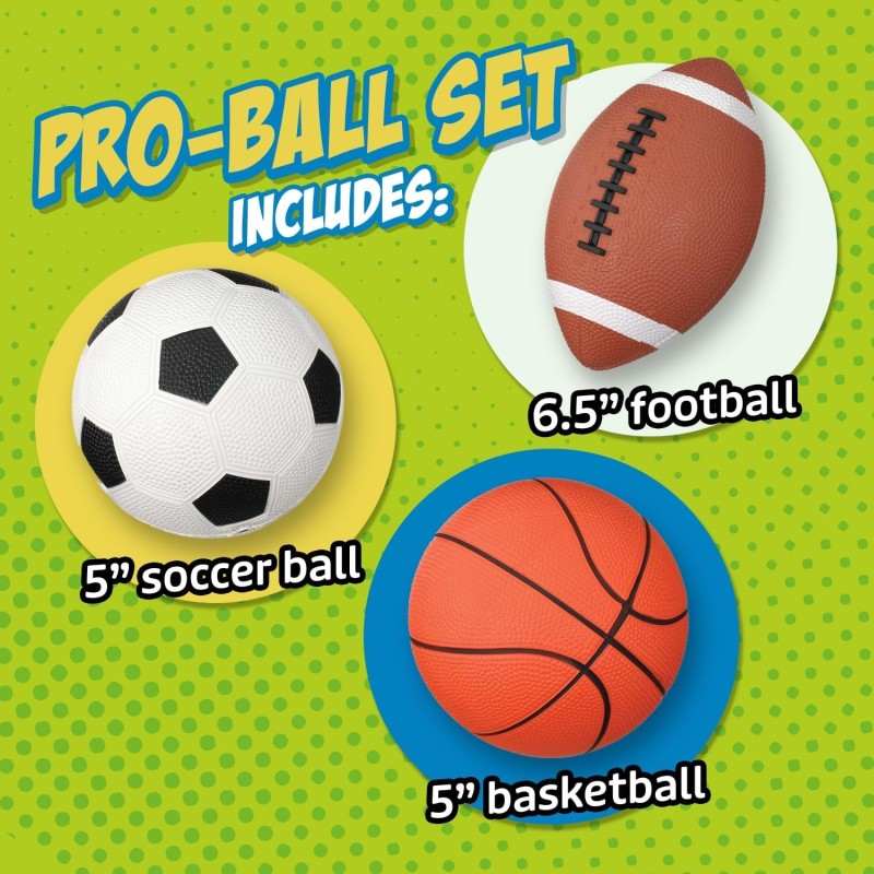 Swingball 3 En 1 De Fútbol Y Baloncesto Para Niños +4 Años | Juego Activo Exterior E Interior