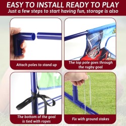 Juego de lanzamiento de balón de fútbol con 4 pelotas hinchables