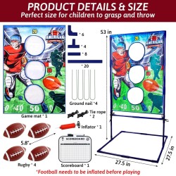 Juego de lanzamiento de balón de fútbol con 4 pelotas hinchables