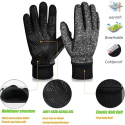 MOREOK Guantes de invierno | Antideslizantes y aislantes
