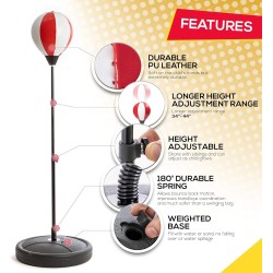 Saco de boxeo Whoobli para niños | Para entrenamiento y desahogo de frustracion