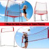 Estación de entrenamiento de voleibol 2 en 1 con sistema patentado de 5 alturas