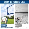 Juego de red profesional de voleibol resistente para patio trasero
