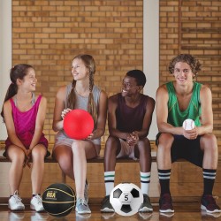 juego de 18 pelotas deportivas a granel marca Leyndo