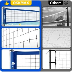 Juego de red profesional de voleibol para exteriores con postes ajustables y diseño antideslizante