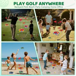 Juego de golf Light Up: juego de golf para jardín mejorado con 6 objetivos LED