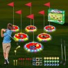 Juego de golf Light Up: juego de golf para jardín mejorado con 6 objetivos LED