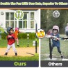 Set de béisbol 3 en 1 para niños, set de bateo de béisbol colgante de altura ajustable con 2 bates