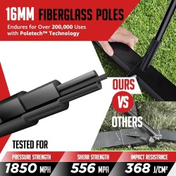 Red de voleibol, red de entrenamiento de voleibol de 12 pies para jardín