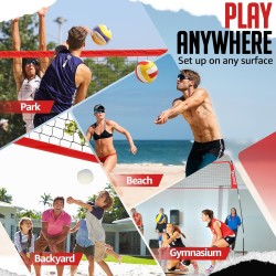 Red de voleibol, red de entrenamiento de voleibol de 12 pies para jardín